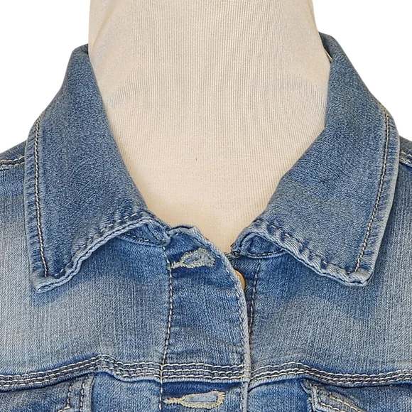 D.Jeans classic fit denim jacket light wash pockets button front sz xl nwt - Picture 9 of 16
